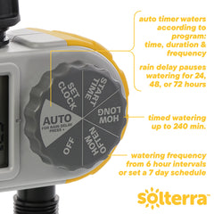 Single-Dial Two-Outlet Hose Timer