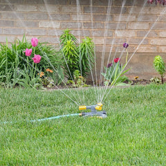 Plastic 3-Arm Spinning Sprinkler on Heavy-Duty Base