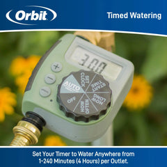 One Outlet Single-Dial Hose Faucet Timer