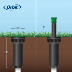 Professional Hard Top Pop-Up Spray Head Sprinkler with Adjustable Nozzle