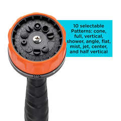 BLACK+DECKER® Heavy-Duty 10-Pattern Poly Thumb Control Nozzle