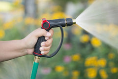 Pro Flo Adjustable-Spray Thumb Control D-Grip Brass-Tip Watering Nozzle
