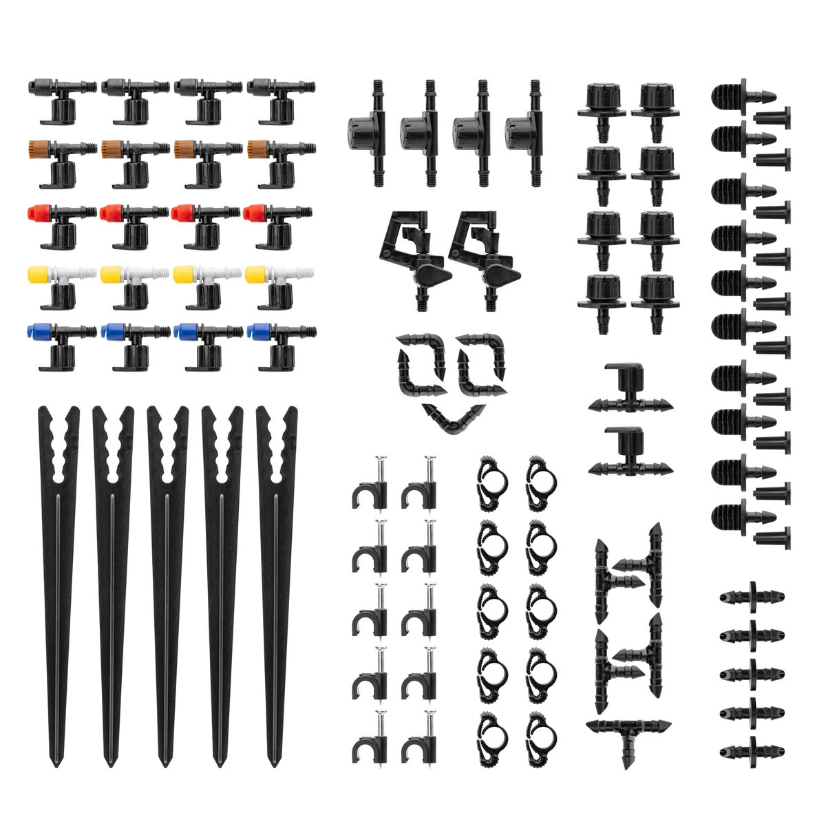 92-Piece Drip Irrigation Watering Essential Parts Kit